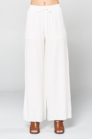 Palazzo Pants W/Fake Tie Front